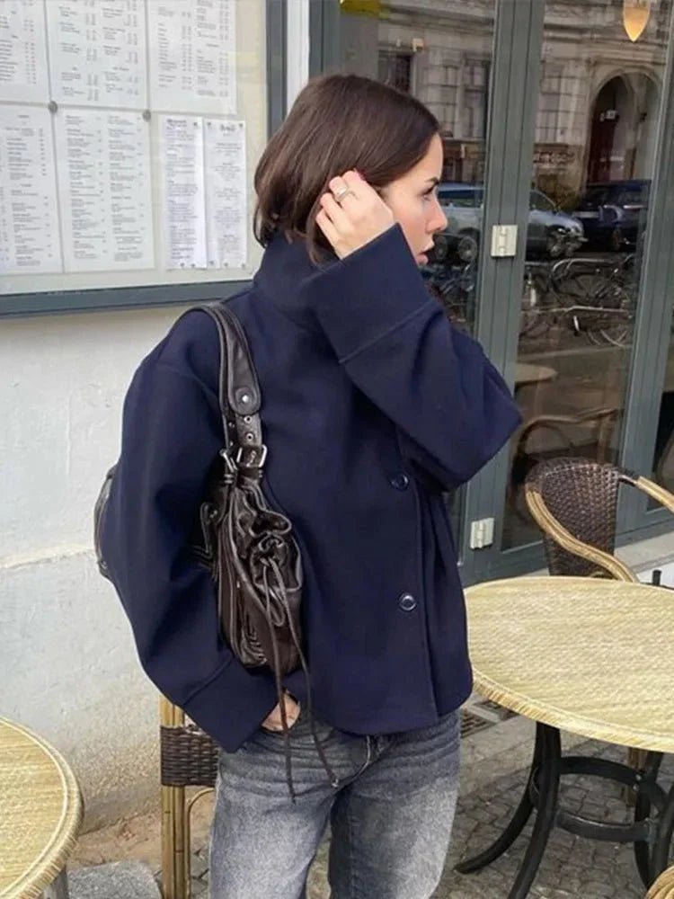 Elegant Stand Collar Jacket grey image 10 