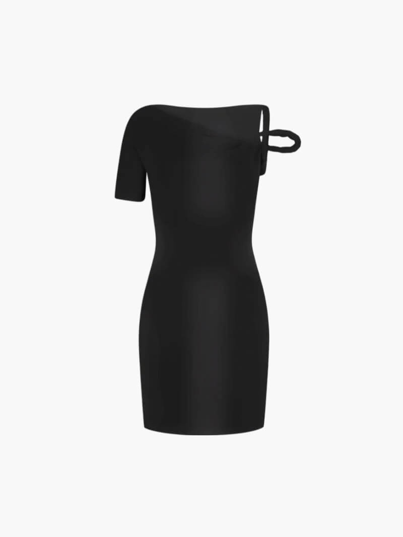Twisted Mini Dress black image 1 