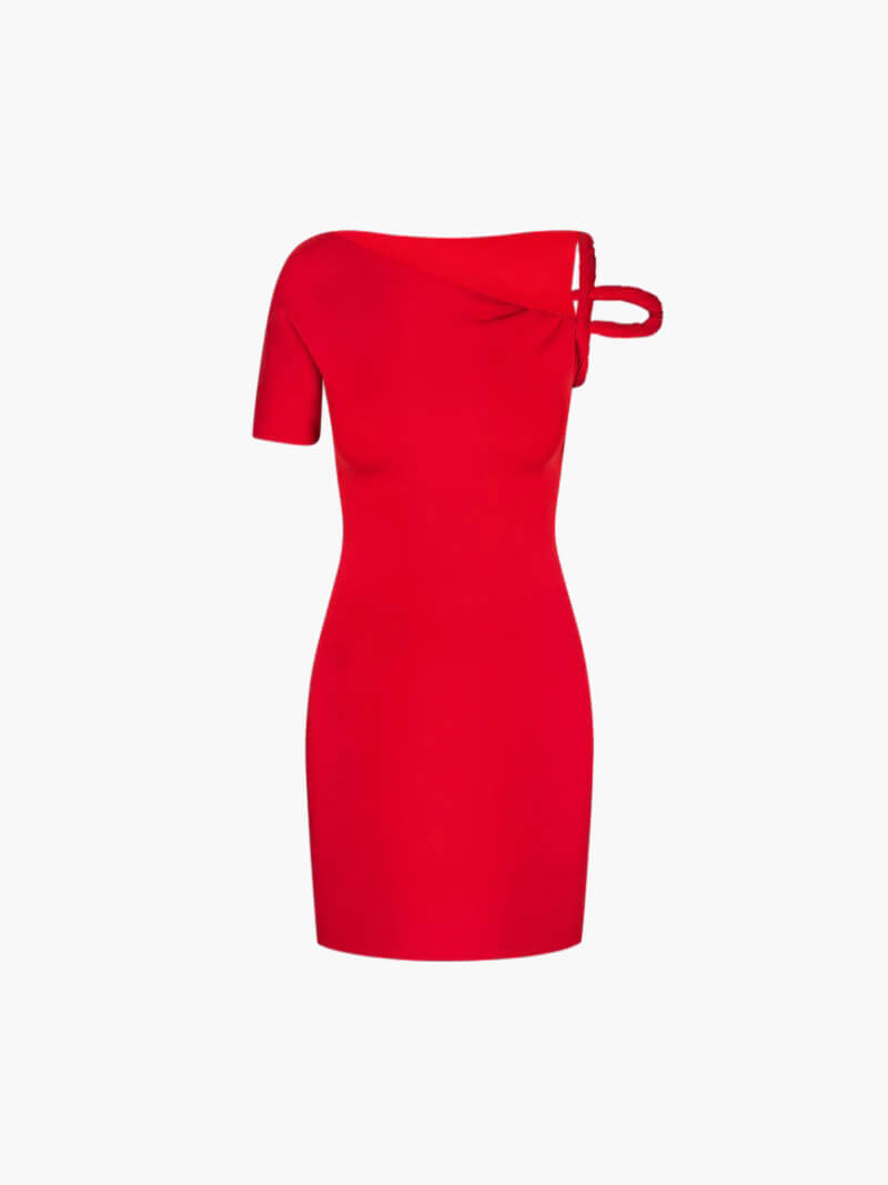 Twisted Mini Dress red image 1 