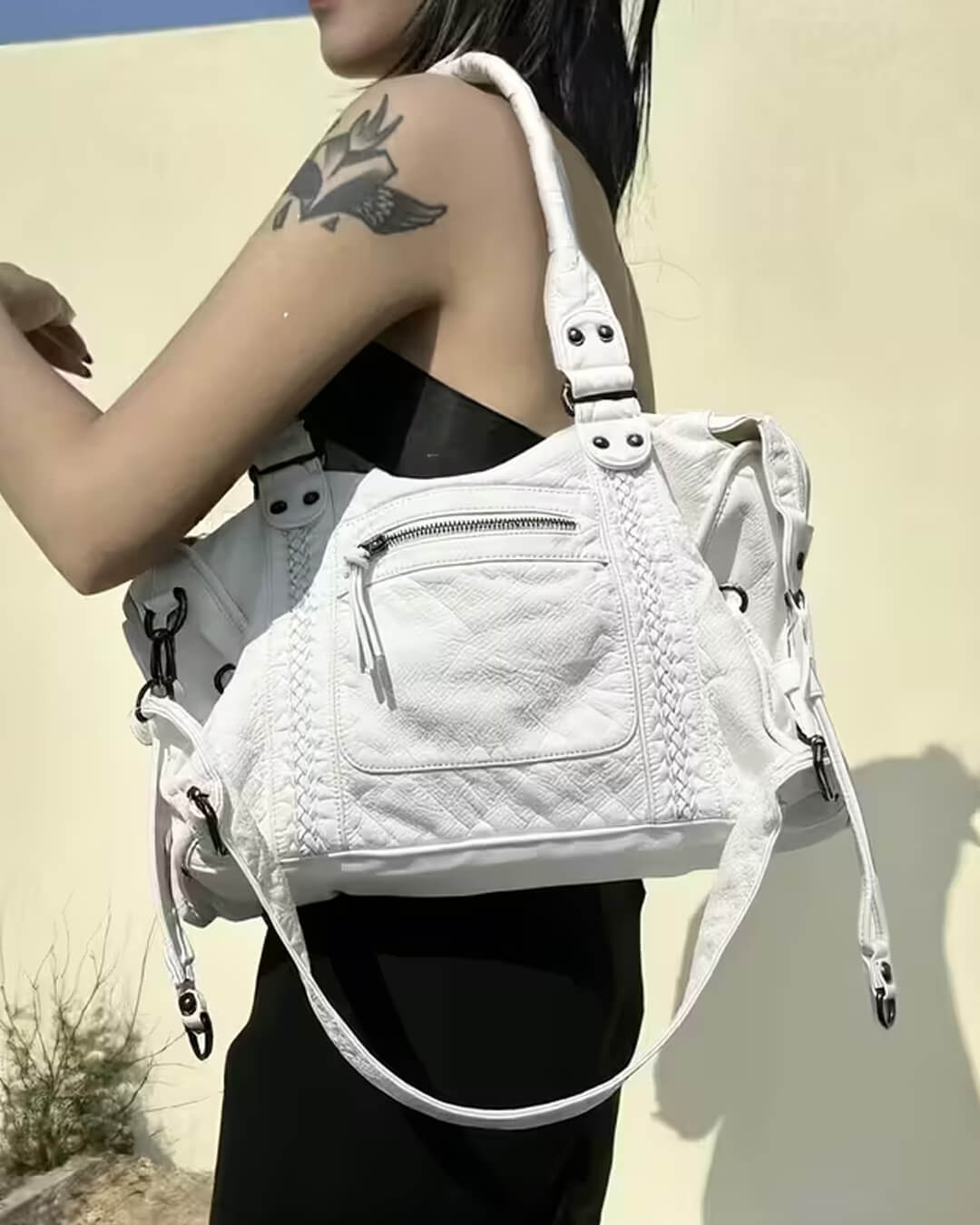 Classic Shoulder Bag white image 3 