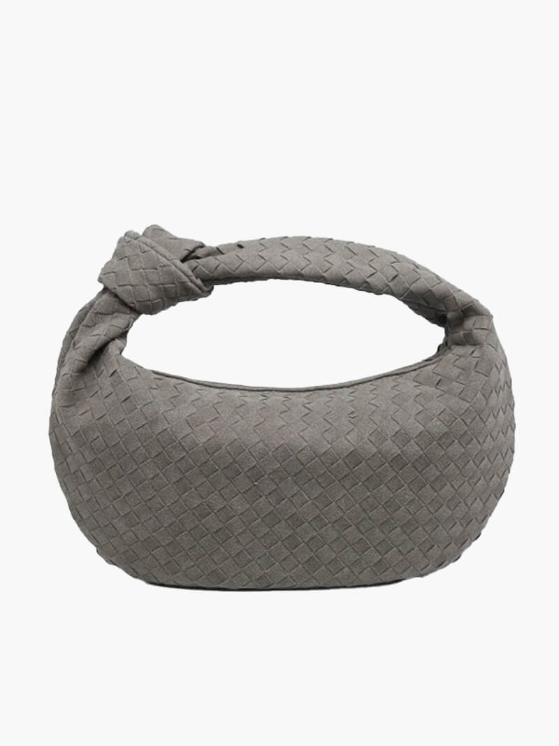 Medium Suede Woven Bag grey image 1 #color_grey