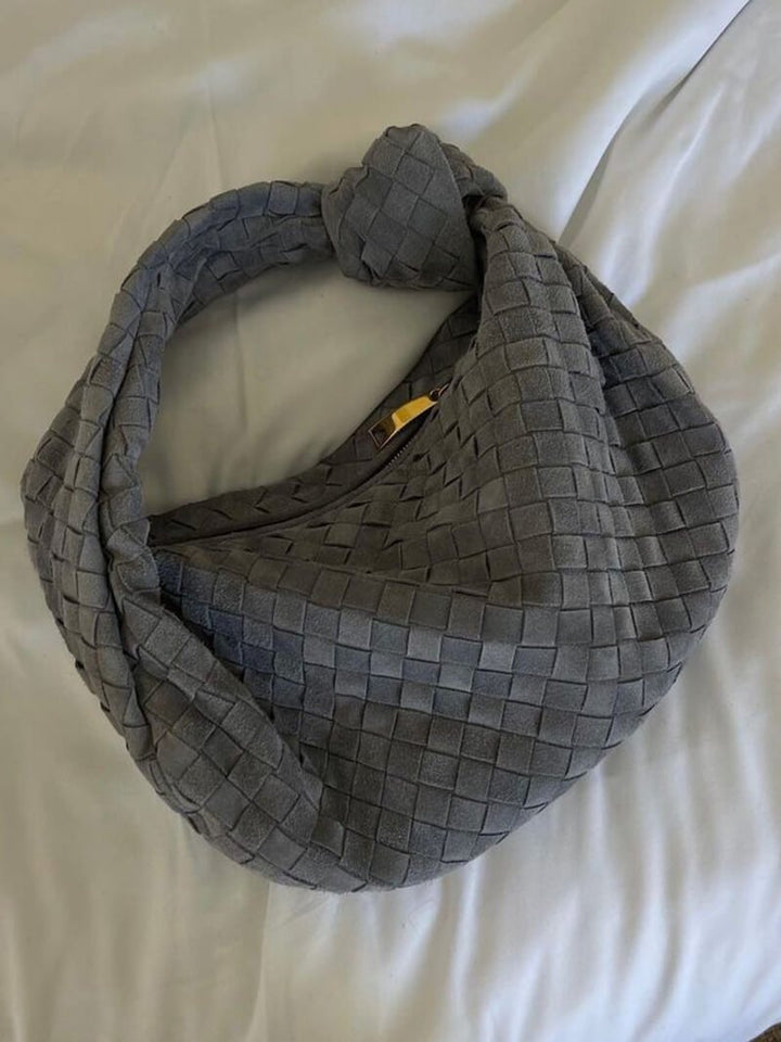 Medium Suede Woven Bag coffee image 15 