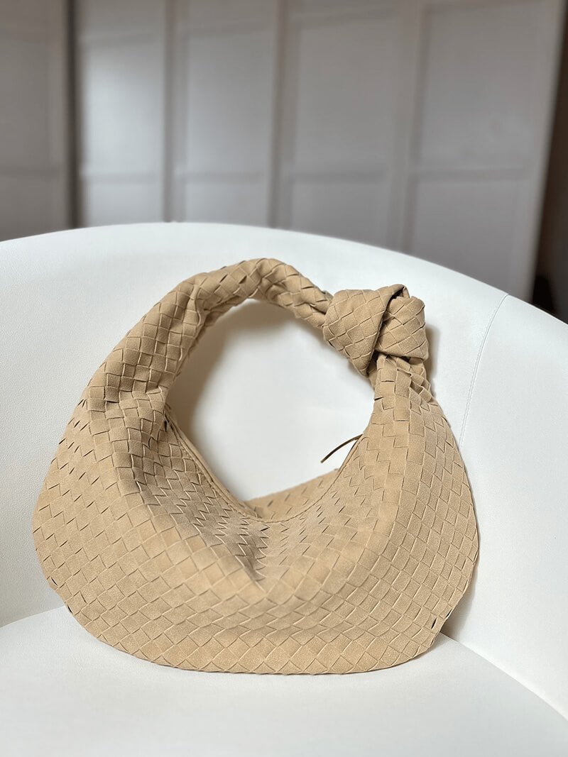 Medium Suede Woven Bag coffee image 10 
