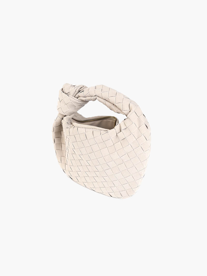 Mini Suede Woven Handbag beige image 2 