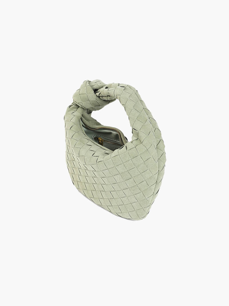Mini Suede Woven Handbag olivegreen image 2 