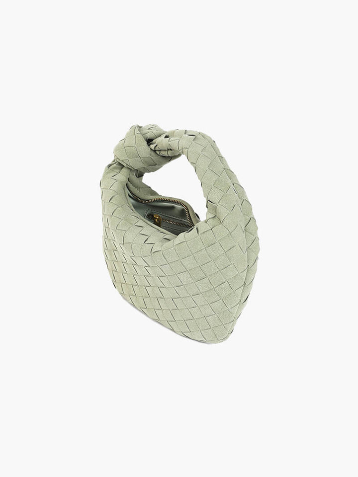 Mini Suede Woven Handbag olivegreen image 2 
