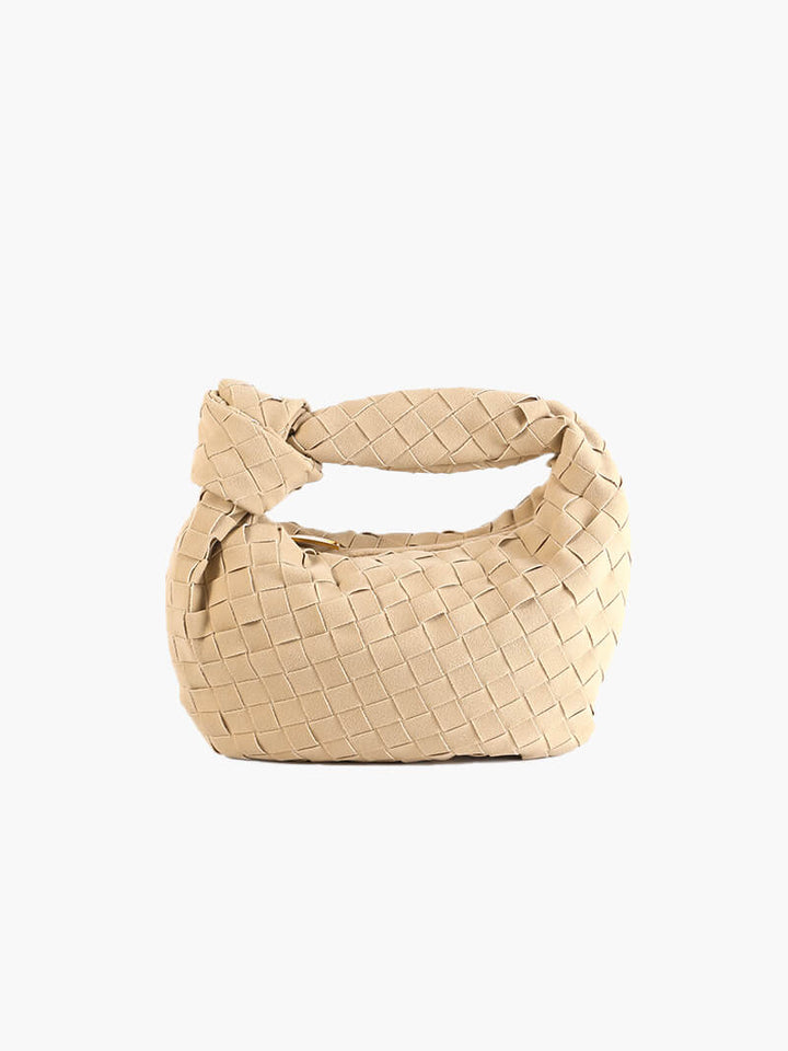 Mini Suede Woven Handbag creme image 1 