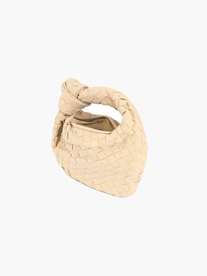 Mini Suede Woven Handbag creme image 2 