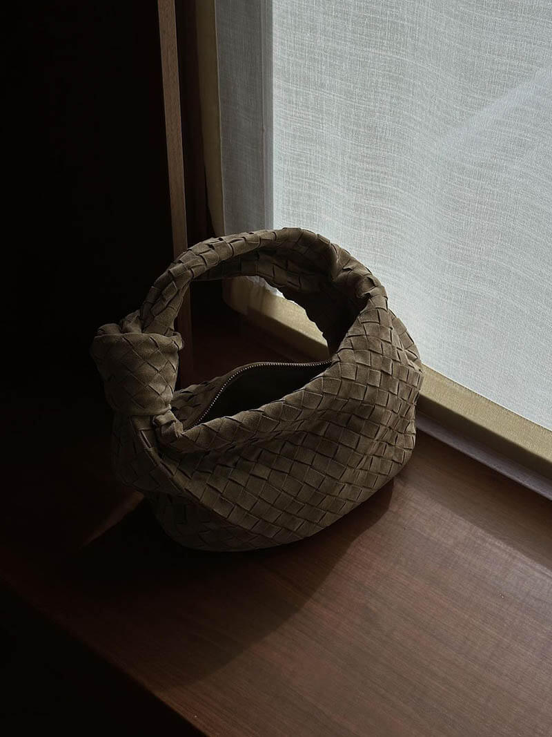 Mini Suede Woven Handbag grey image 14 