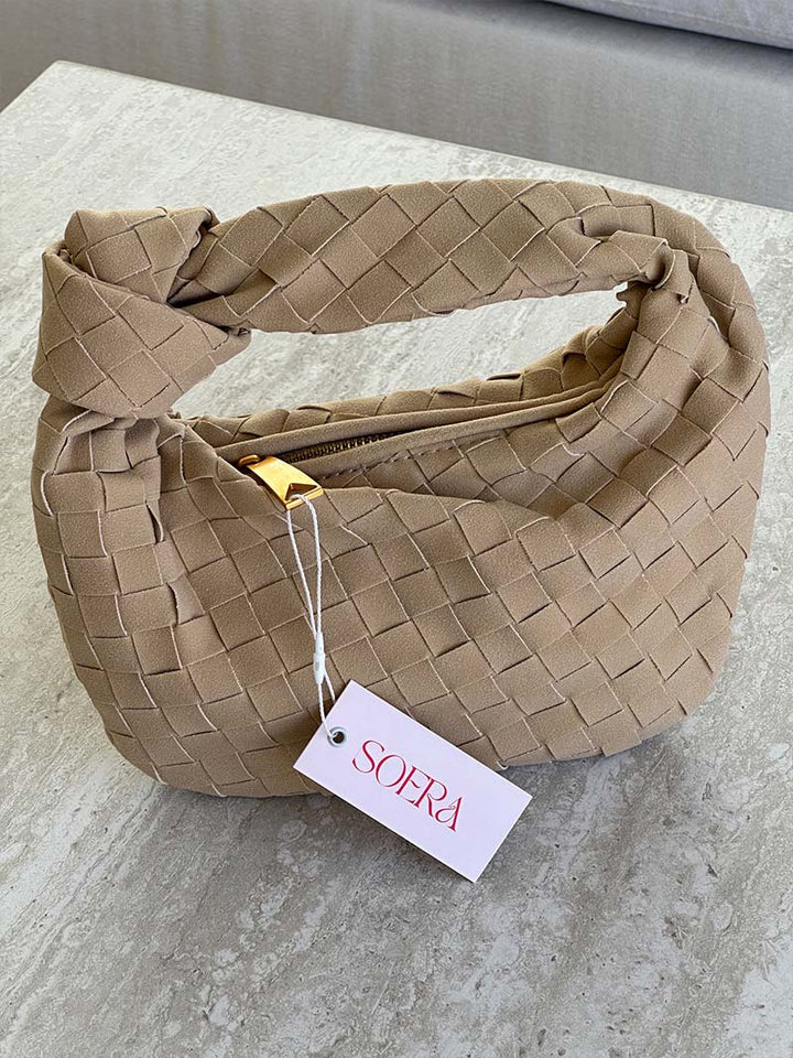 Mini Suede Woven Handbag grey image 12 