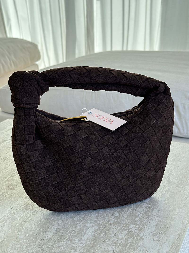 Mini Suede Woven Handbag grey image 8 