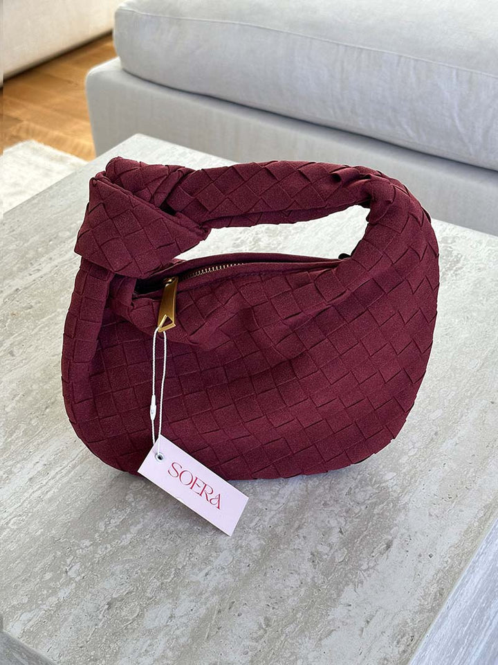 Mini Suede Woven Handbag grey image 10 