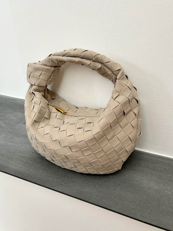 Mini Suede Woven Handbag grey image 13 