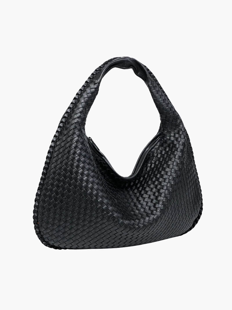 Oversized Woven Bag black image 1 #color_black