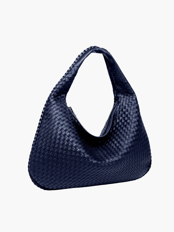 Oversized Woven Bag dark blue image 1 