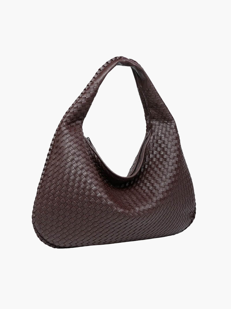 Oversized Woven Bag dark brown image 11 