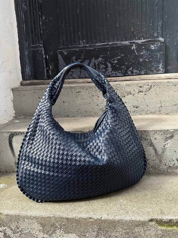 Oversized Woven Bag dark brown image 20 