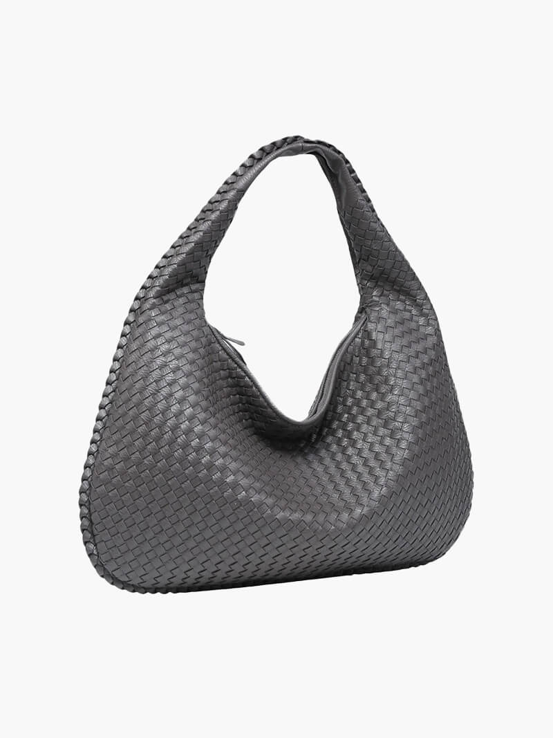 Oversized Woven Bag dark grey image 1 