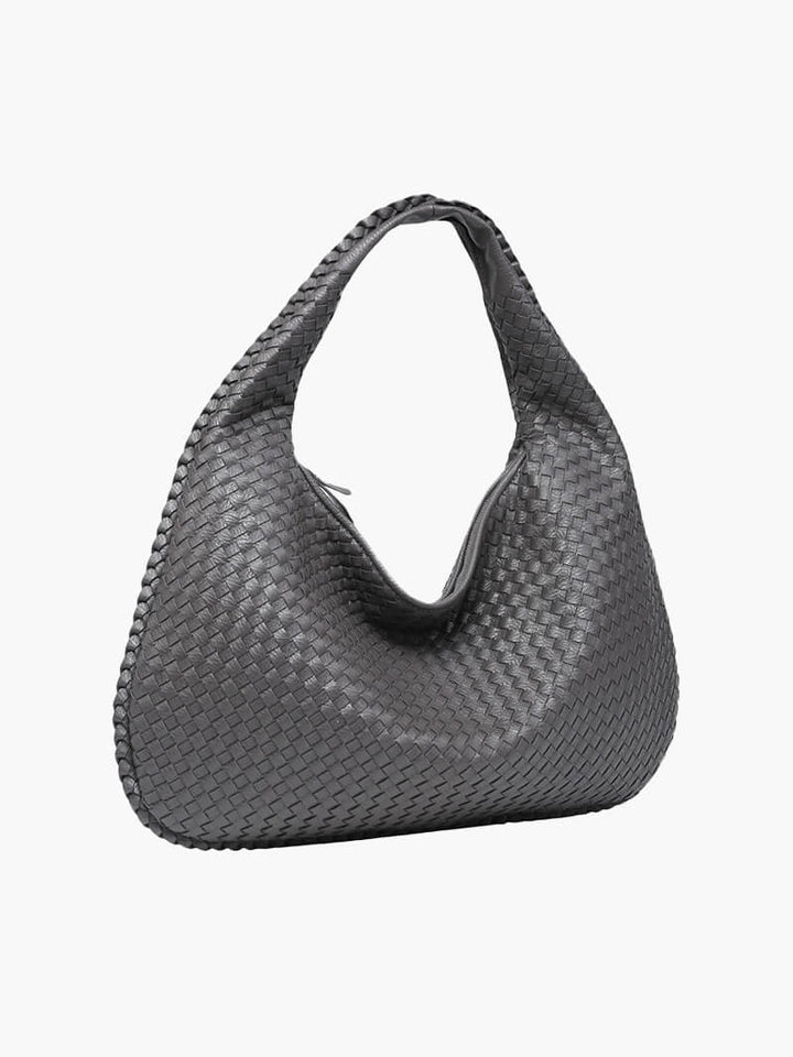 Oversized Woven Bag dark grey image 1 