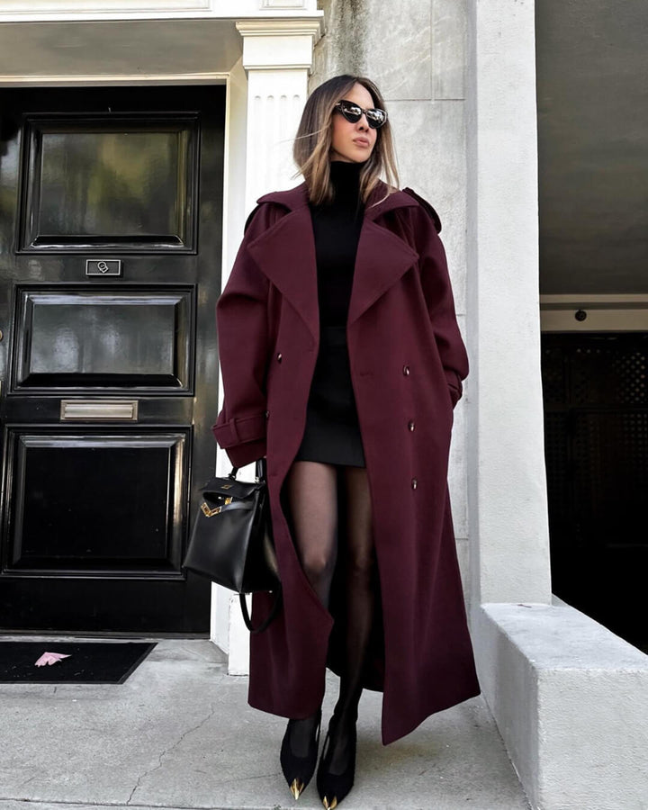 Autumn Winter Coat burgundy image 1 