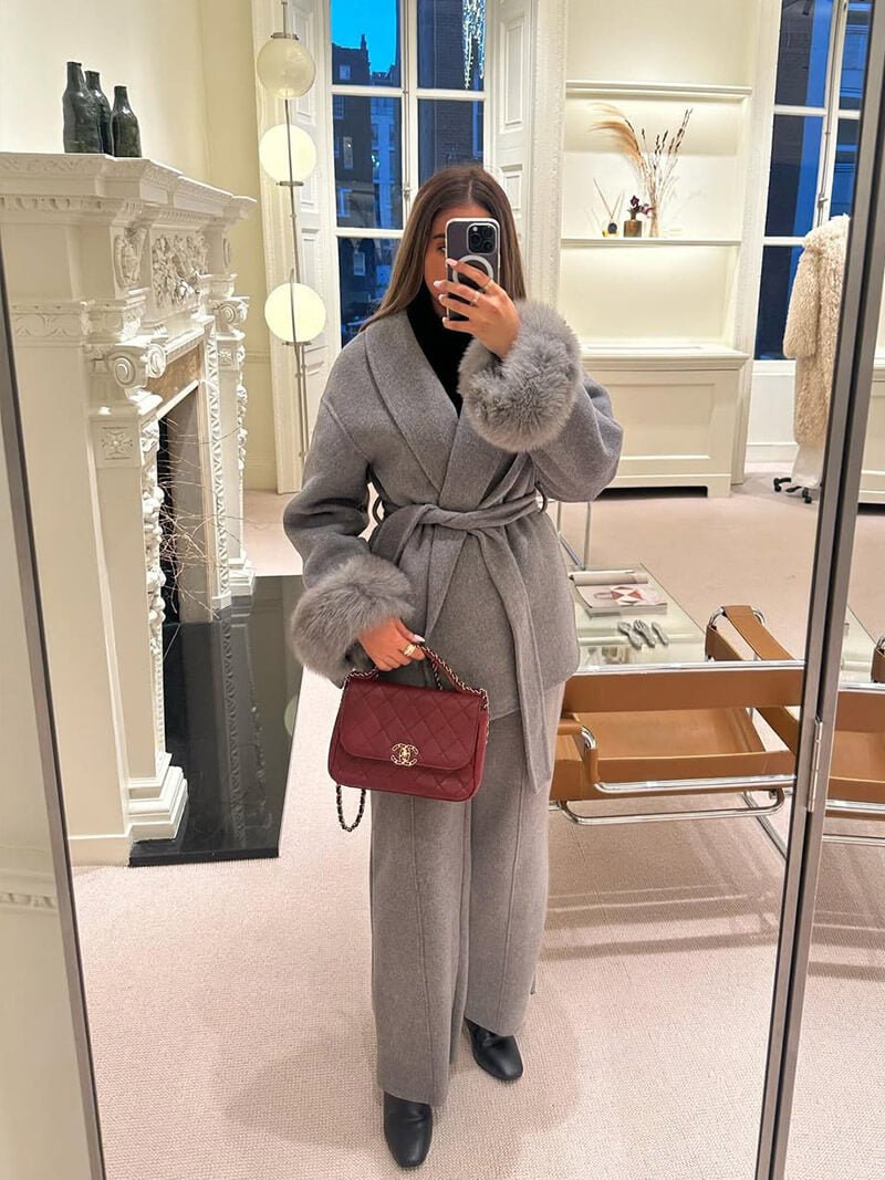 Montreal Faux Fur Coat gray image 2 
