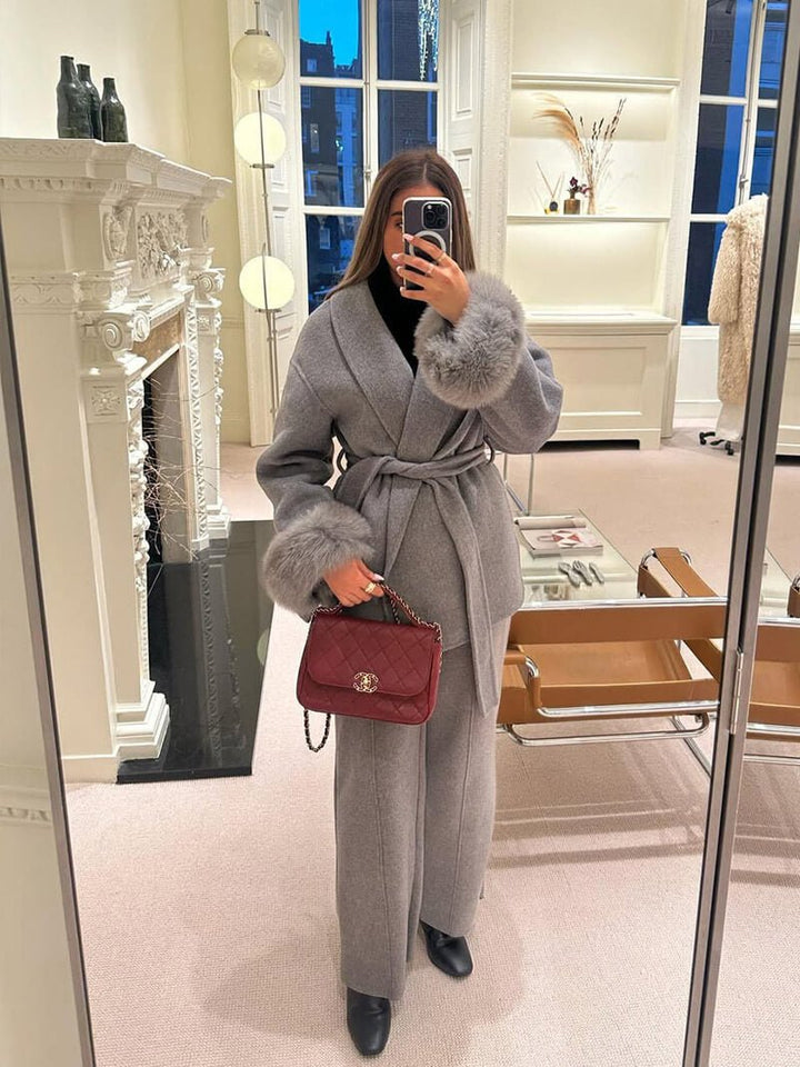 Montreal Faux Fur Coat gray image 2 