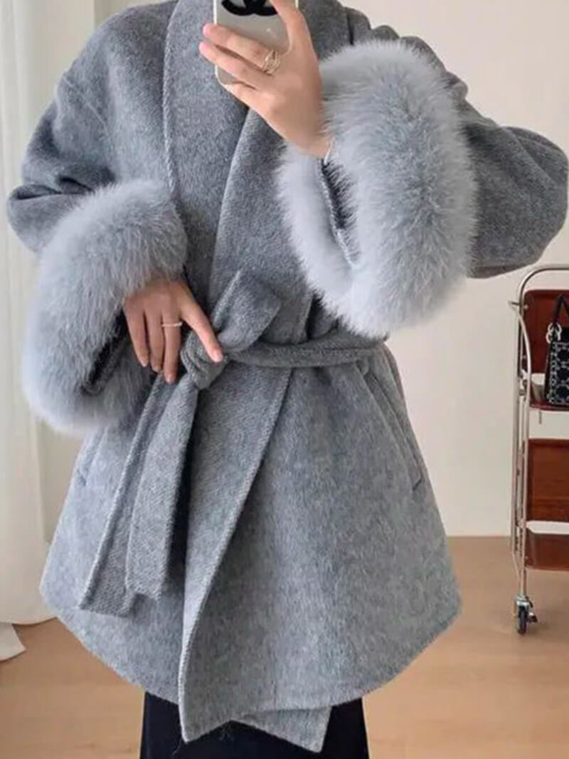 Montreal Faux Fur Coat gray image 4 