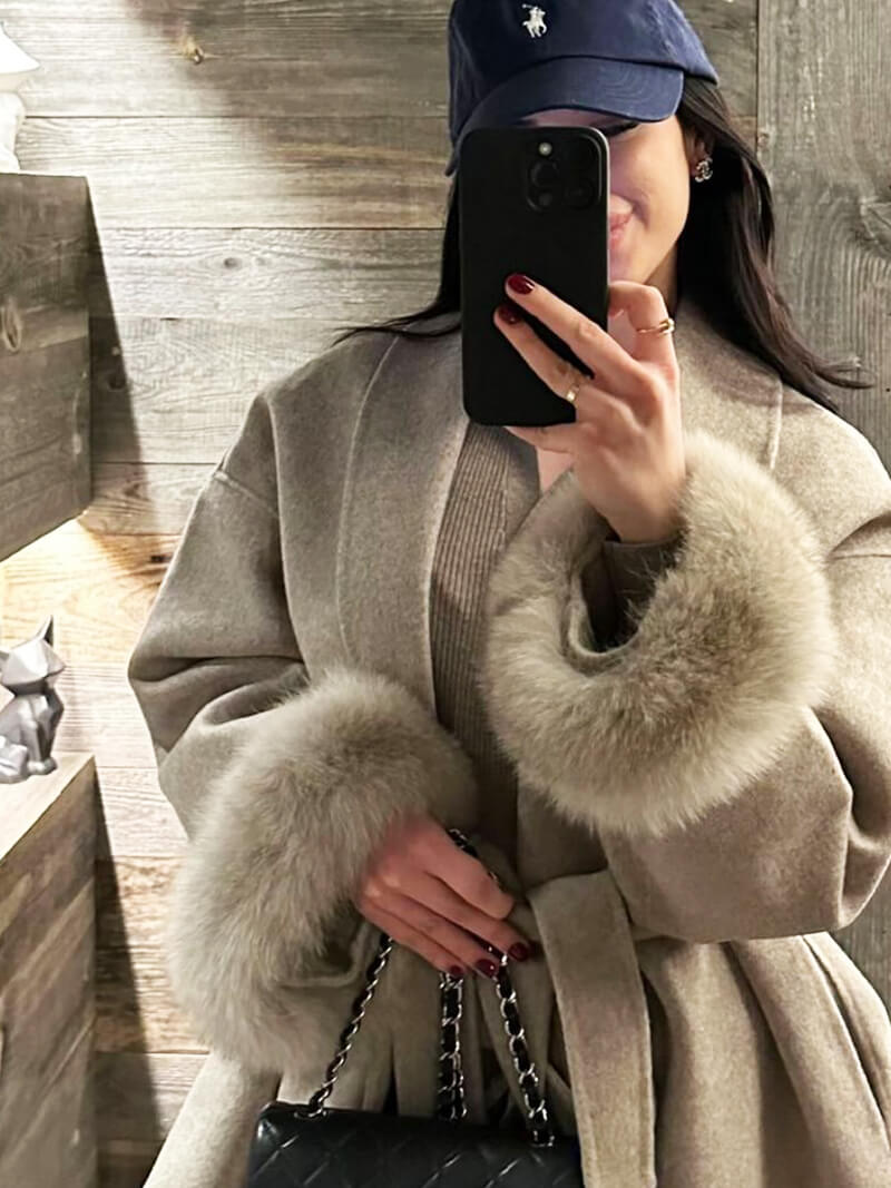 Montreal Faux Fur Coat beige image 2 