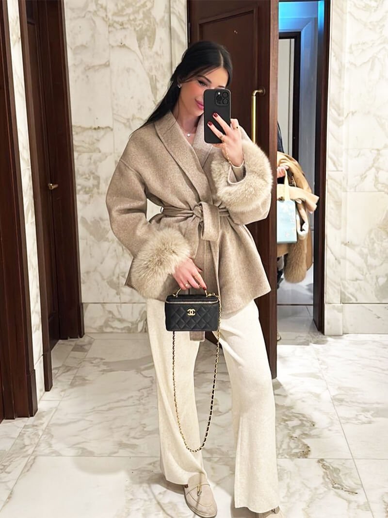 Montreal Faux Fur Coat beige image 1 