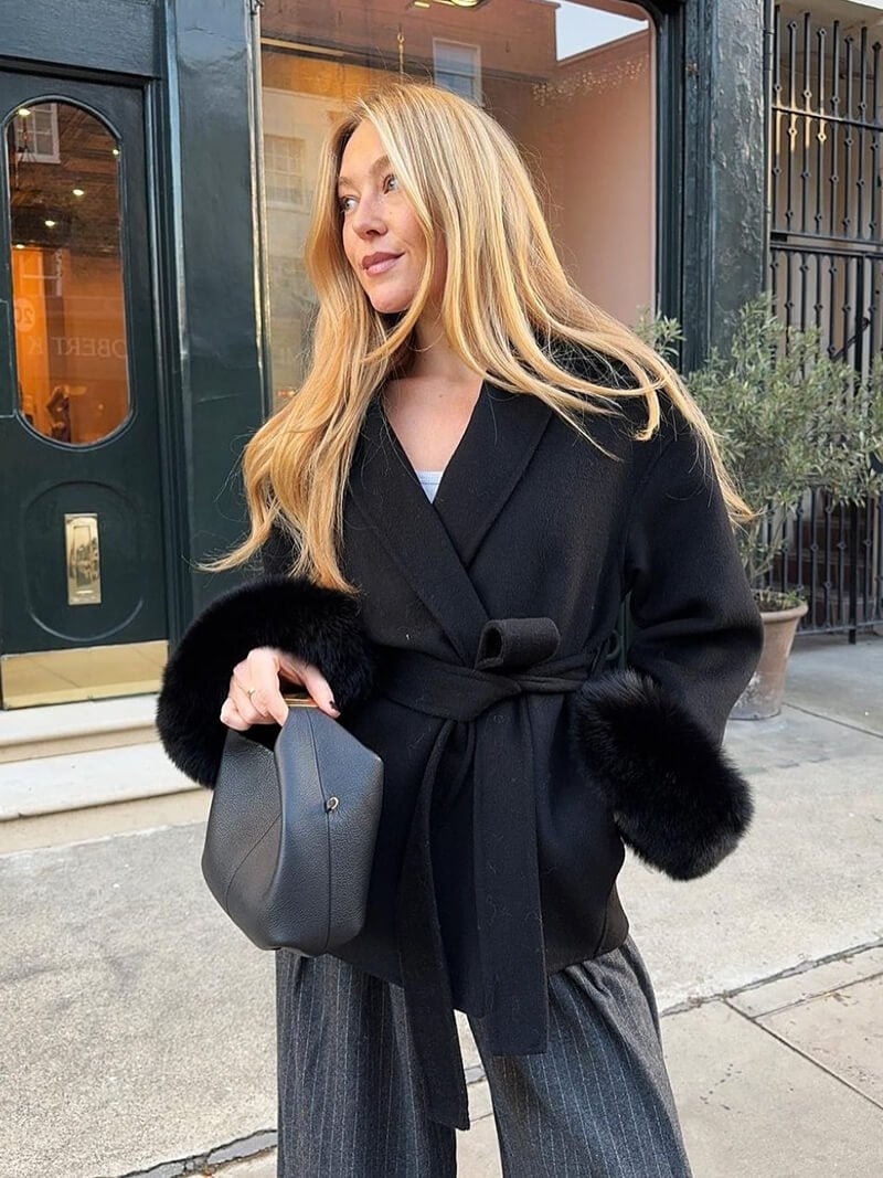 Montreal Faux Fur Coat black image 1 