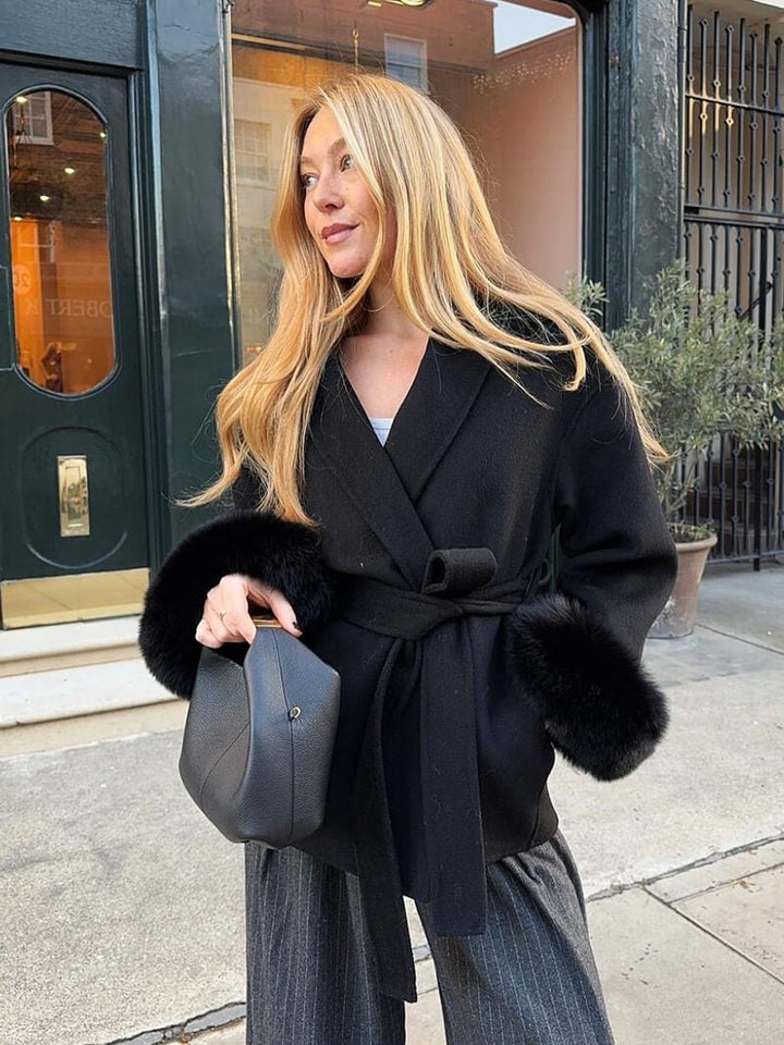 Montreal Faux Fur Coat black image 1 