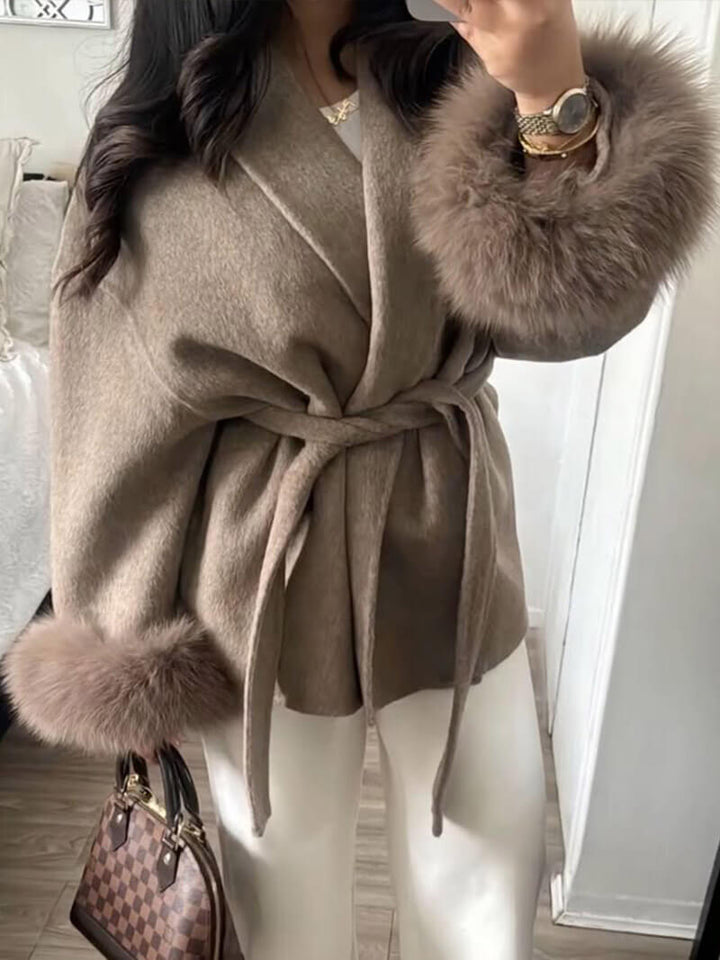 Montreal Faux Fur Coat brown image 1 
