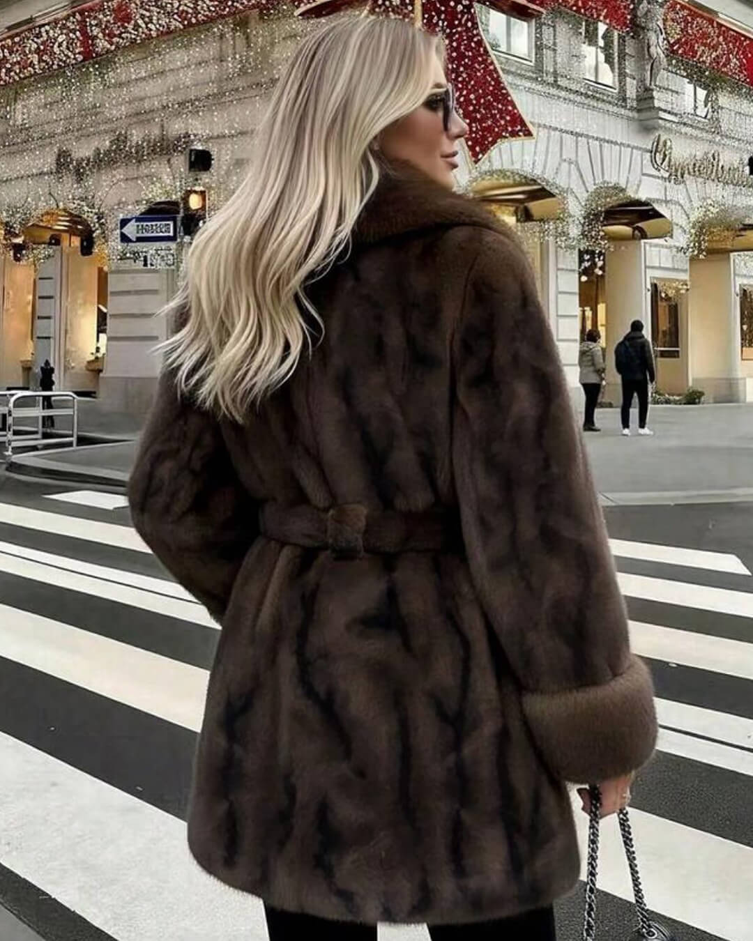 Yorkville Faux Fur Coat coffee image 2 