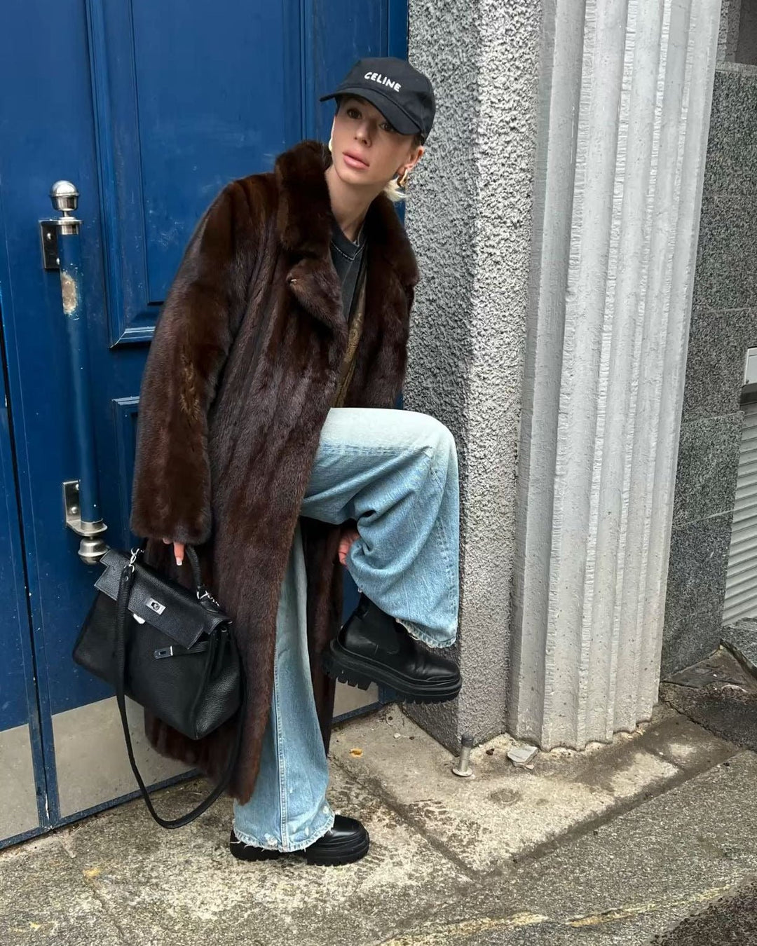 Faux Fur Maxi Coat
