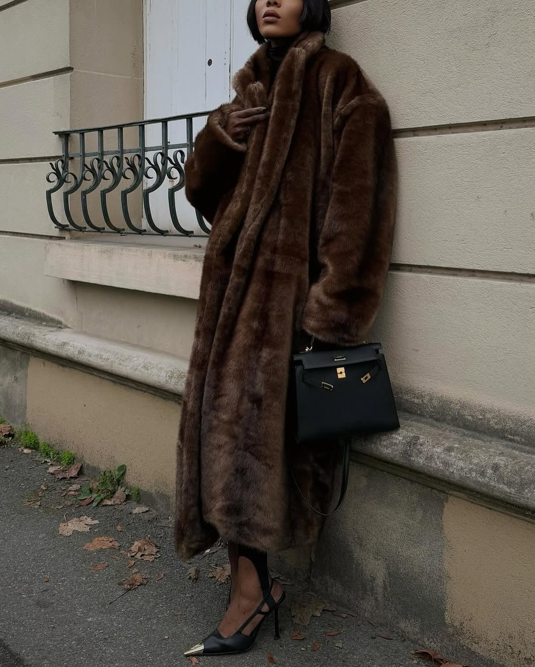 Faux Fur Maxi Coat