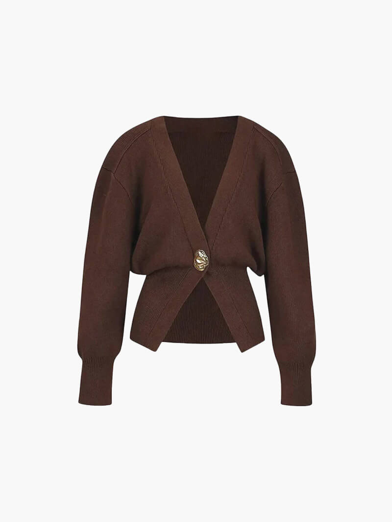 Knitted Cardigan brown image 1 