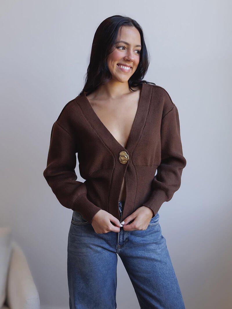 Knitted Cardigan brown image 5 