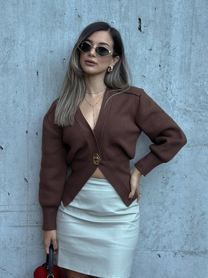 Knitted Cardigan brown image 2 