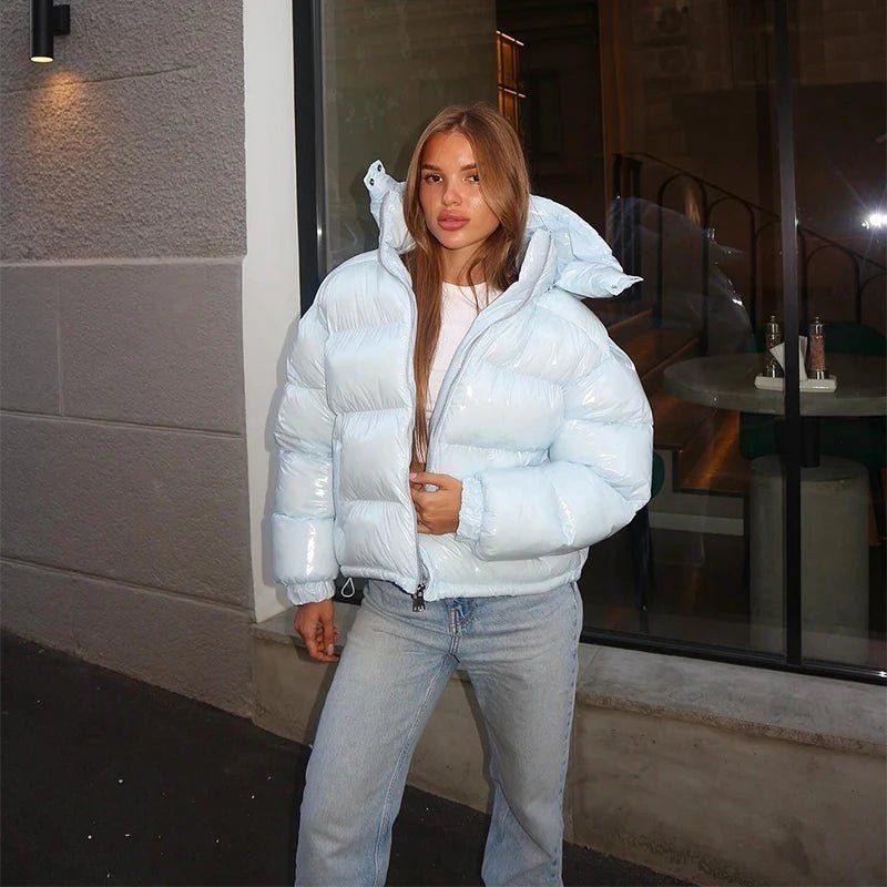 Hooded Puffer Jacket light blue image 2 