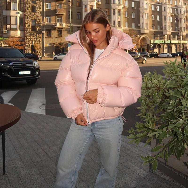 Hooded Puffer Jacket pink image 1 
