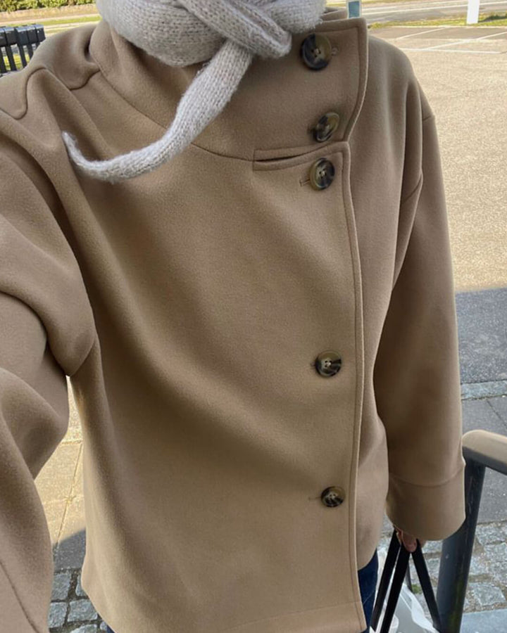 Elegant Stand Collar Jacket beige image 1 