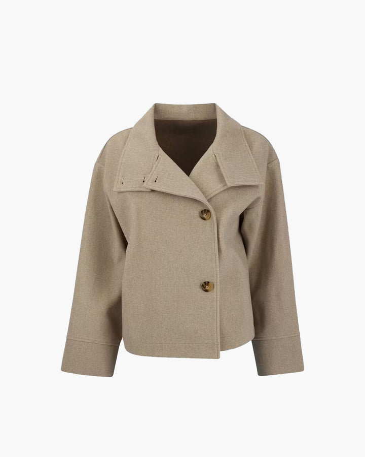 Elegant Stand Collar Jacket navy blue image 3 