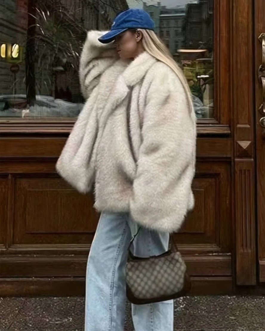 Banff Faux Fur Coat beige image 1 