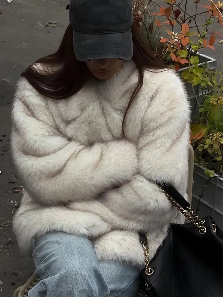 Banff Faux Fur Coat beige image 3 