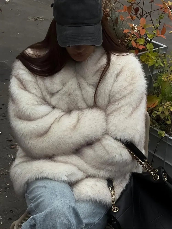 Banff Faux Fur Coat beige image 3 