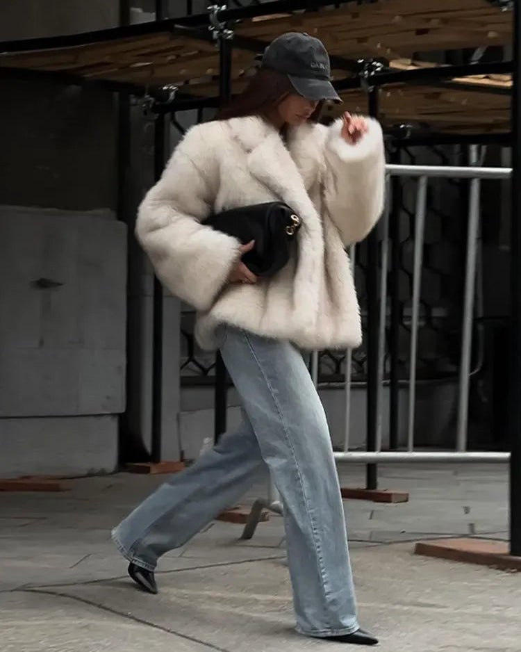 Banff Faux Fur Coat beige image 4 