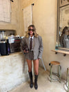 Plaid Blazer Shorts Set
