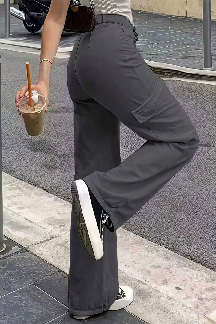 Pocket Cargo Straight Pants charcoal image 2 