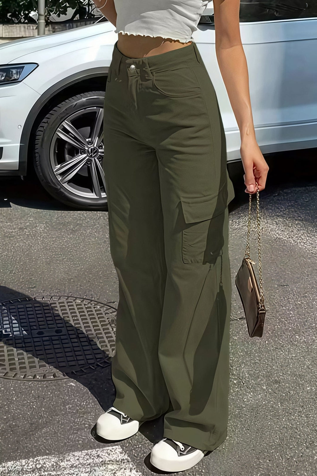 Pocket Cargo Straight Pants olive image 1 