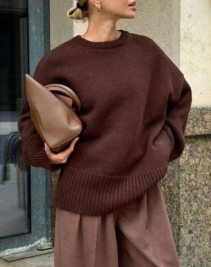Ribbed Knit Sweater brown image 2 